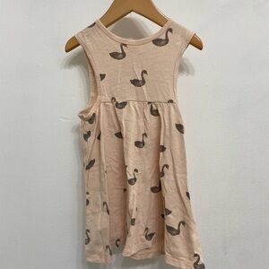 Rylee + Cru Toddler Girls Swan Print Sleeveless Dress